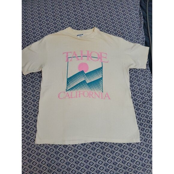 Vintage Tahoe California  T-Shirt Men's Size L 42-44 Single Stich - Picture 7 of 16